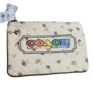 Coach Turnlock Pouch 26 with Rainbow Signature Badge - Extremely Rare NWT